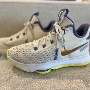 Nike LeBron Witness 5 EP 'Summit White Metallic Bronze' basketball shoes size 9